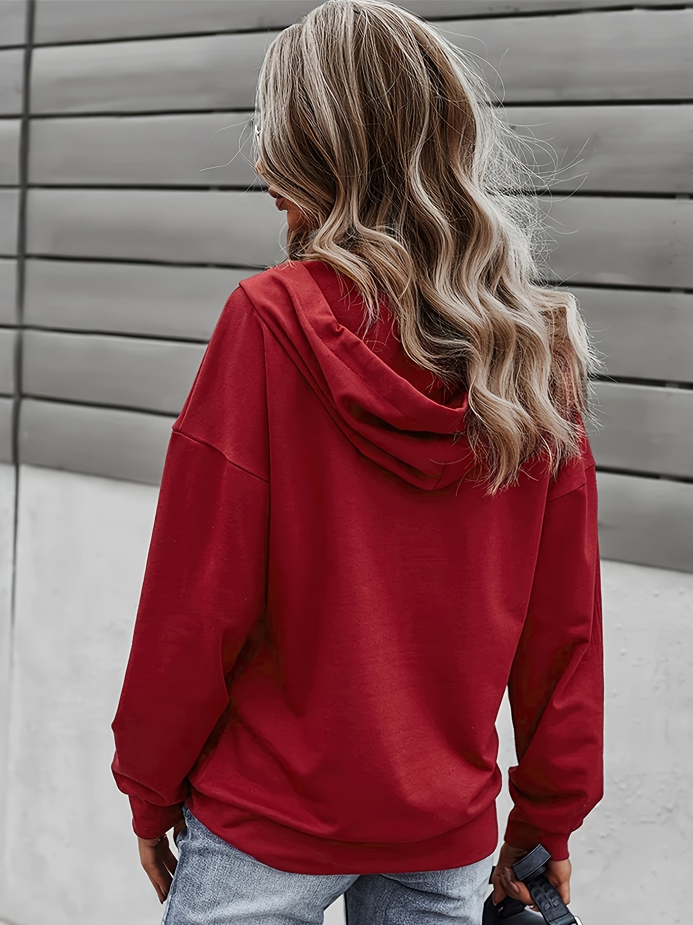 Plus size deals burgundy hoodie