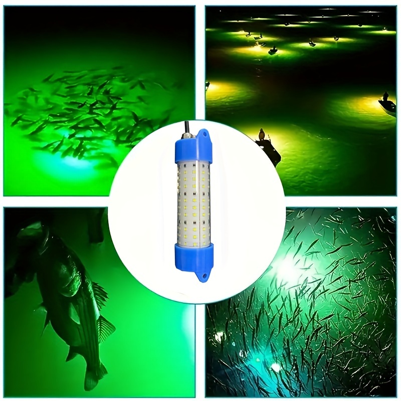 Lumière LED pour leurre de pêche  Lumière de collecte de poissons à bouton  LED étanche