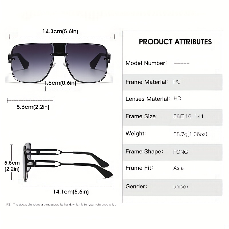 Men's Large Frame Sunglasses