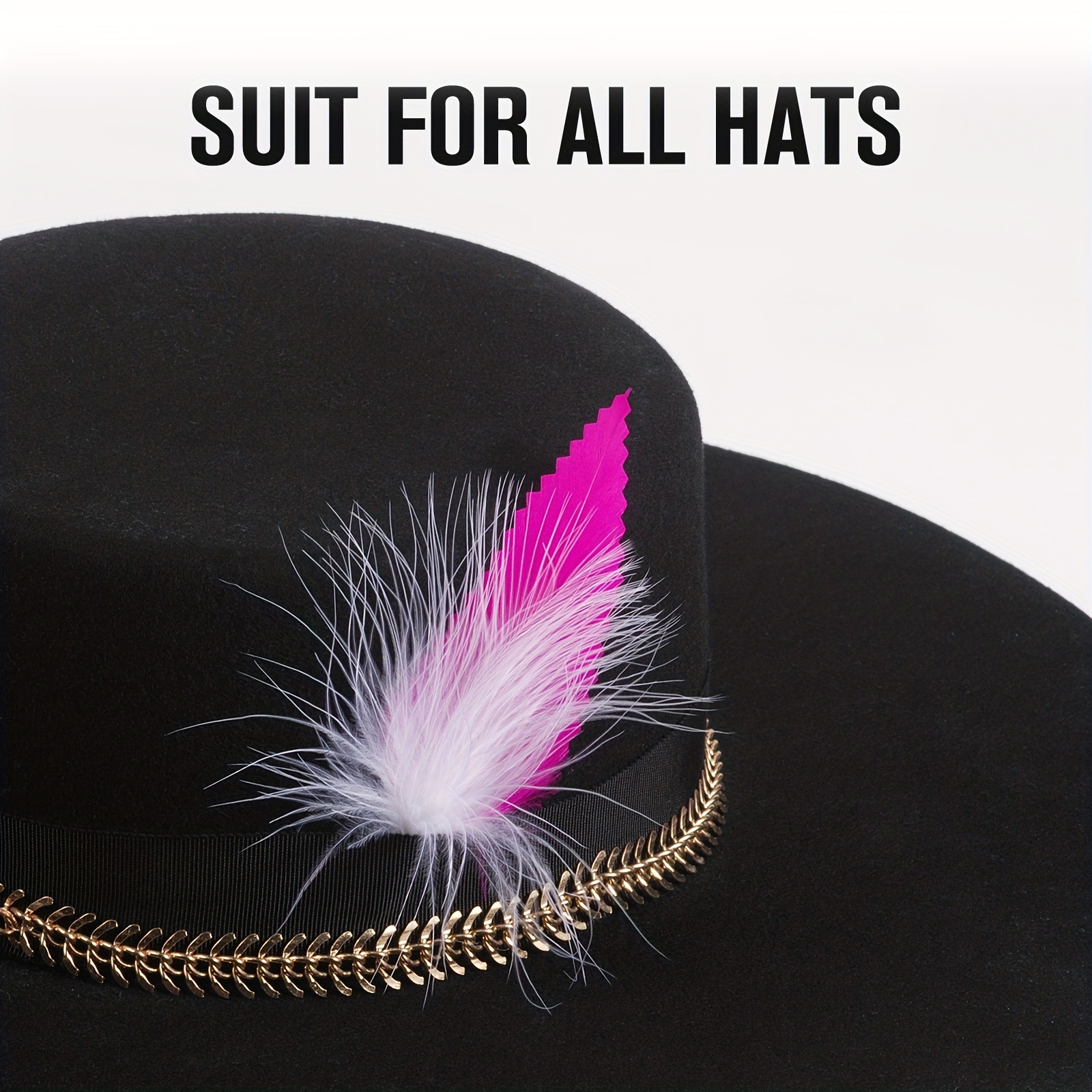 Hat Decor Feather, Hat Accessories Unisex - Temu