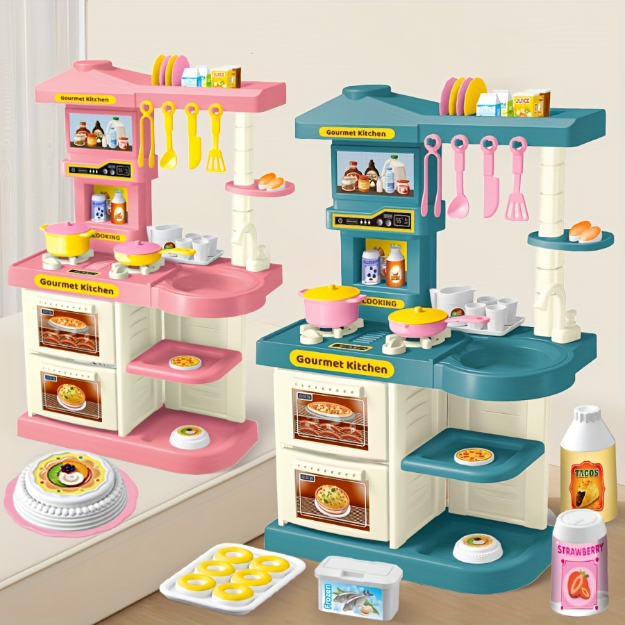 

Playhouse Kitchen Toy Set 51pcs With Kitchen Utensils And Tableware Interactive Game Some Parts Are Sent Random