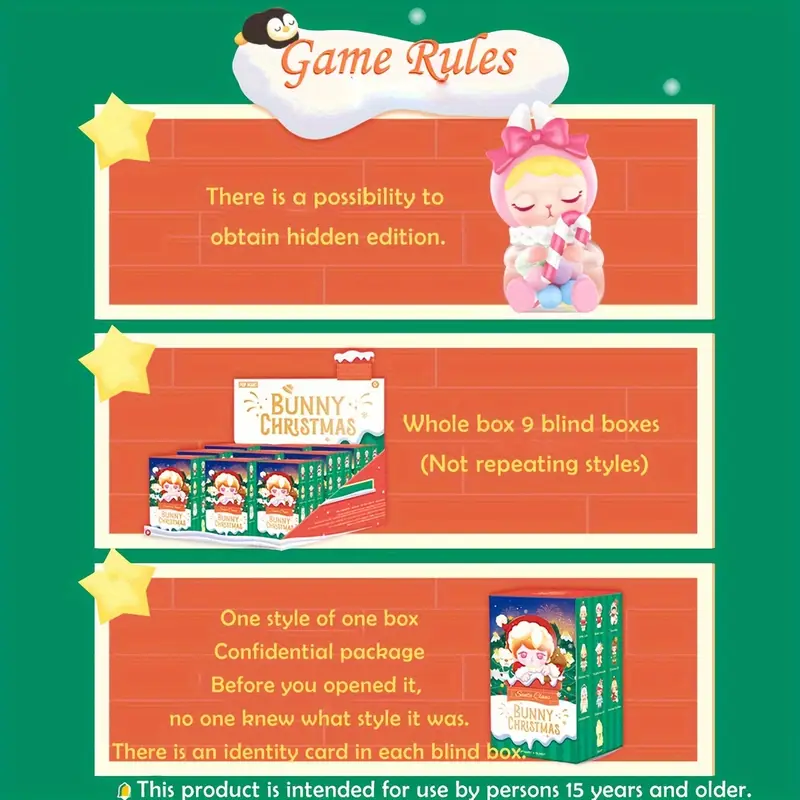 Bunny Christmas Series Blind Box Collectible Cute Action - Temu