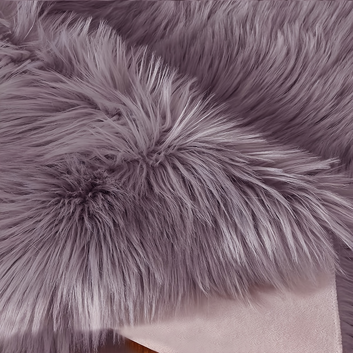 Purple Gray Hair Small Round Cushion 15.7inch