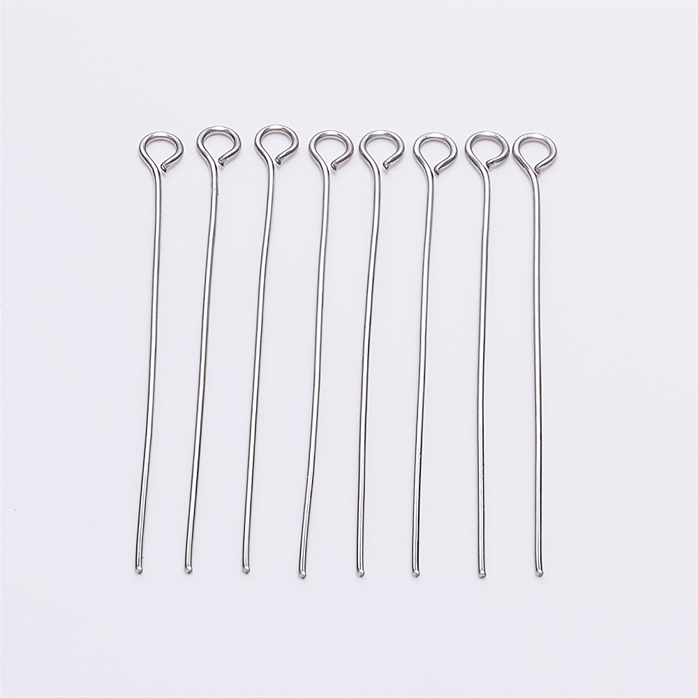 100pcs 20-50mm Stainless Steel T Shape Flat Head Pins for DIY Jewelry  Making Head Pins Needlework Components Wholesale