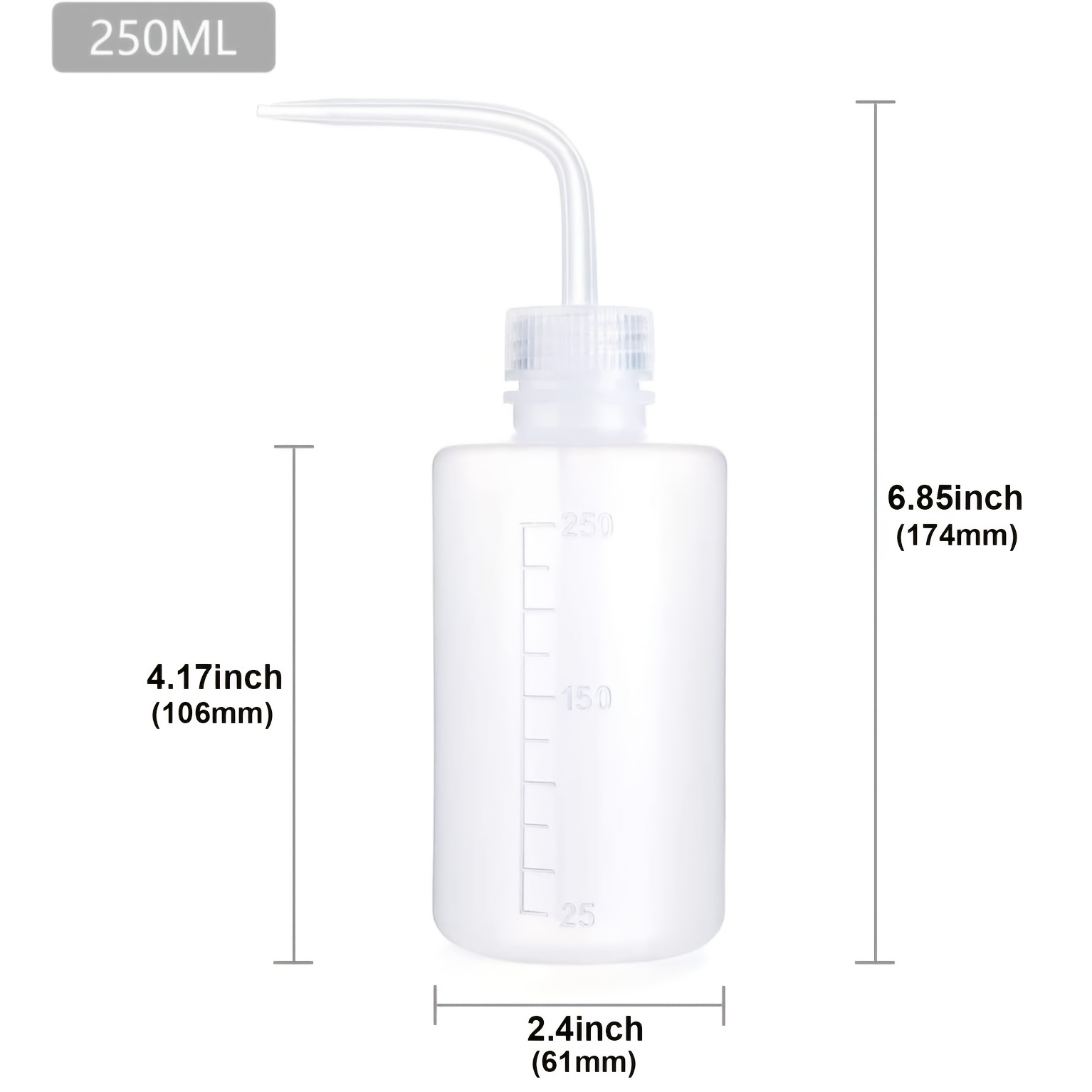 Wash Bottle 250ml 8oz Economy Plastic Squeeze Washing Bottle