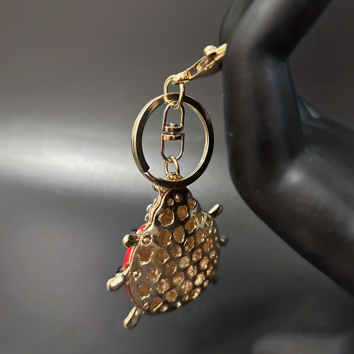 Keychain Keyring Charm Pendant, Ladybug Car Key Chains Cute Purse Charm  Metal Bling Key Ring for Women Girls