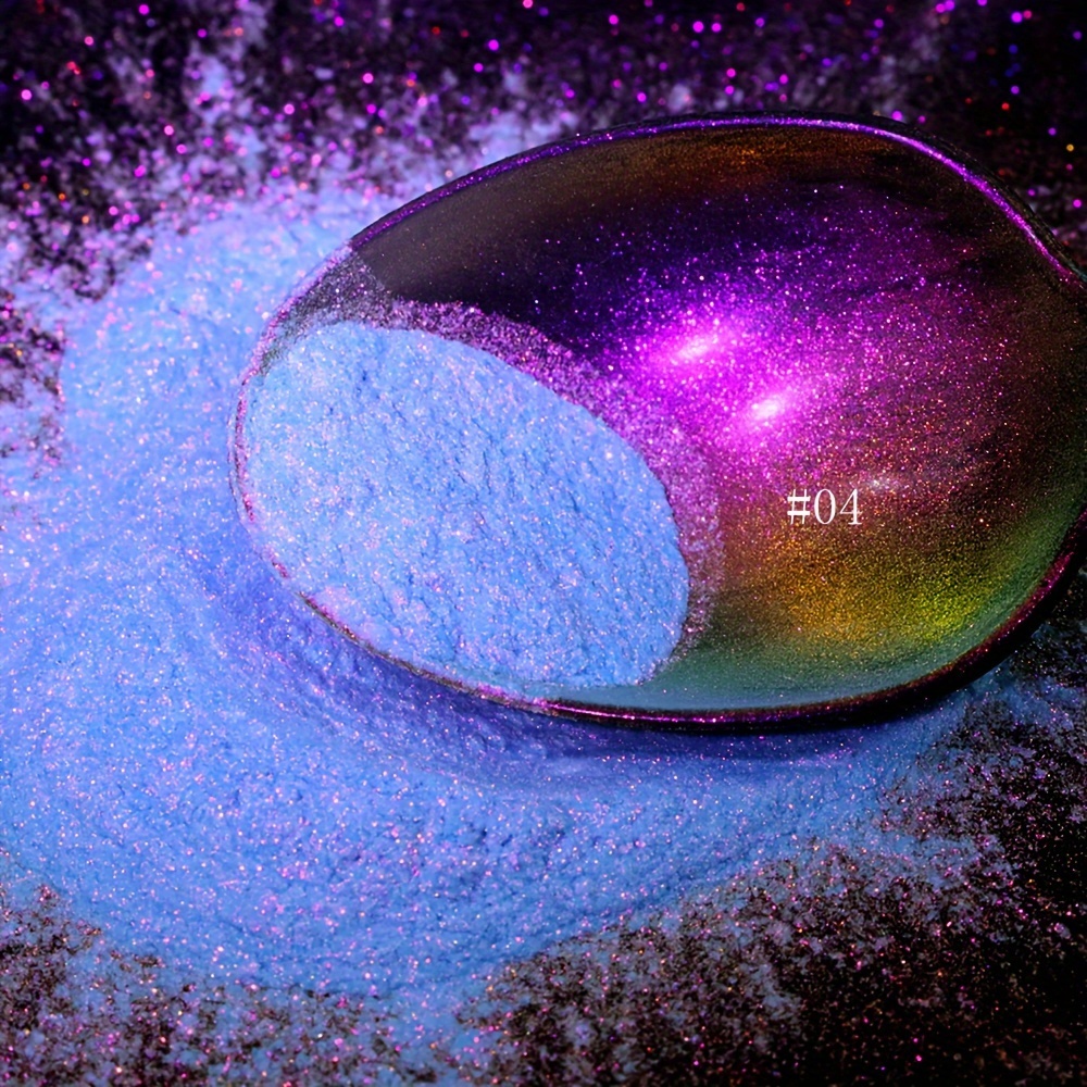 Glitter Eyeshadow Powder, Long Lasting Chrome Chameleon Holographic  Eyeshadow Powder Pigment Eye Makeup For Women Cosmetic