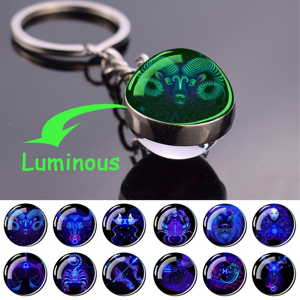 Luminous 12 Constellation Key Chain, 12 Constellation Luminous