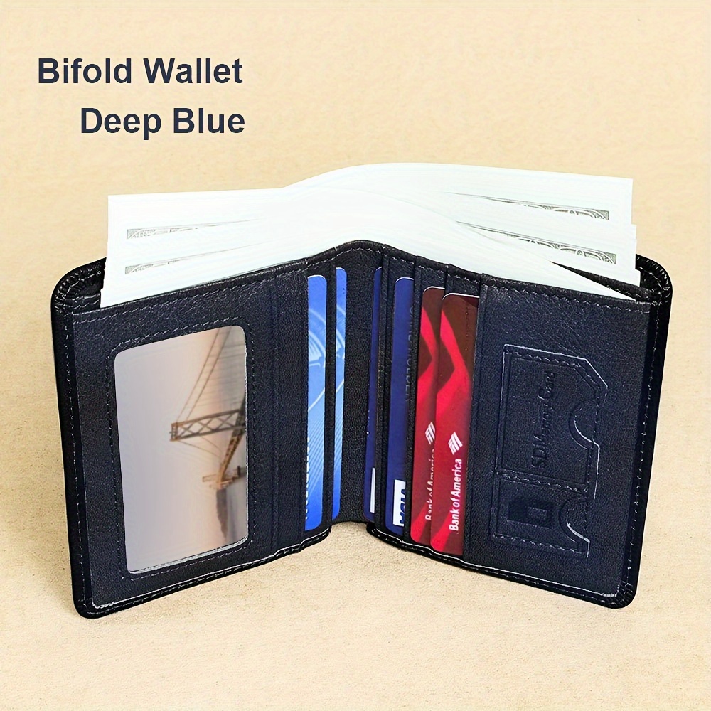 MENS GENUINE LEATHER Luxury Long Wallet Phone Money Envelope Vintage Clutch  Bag