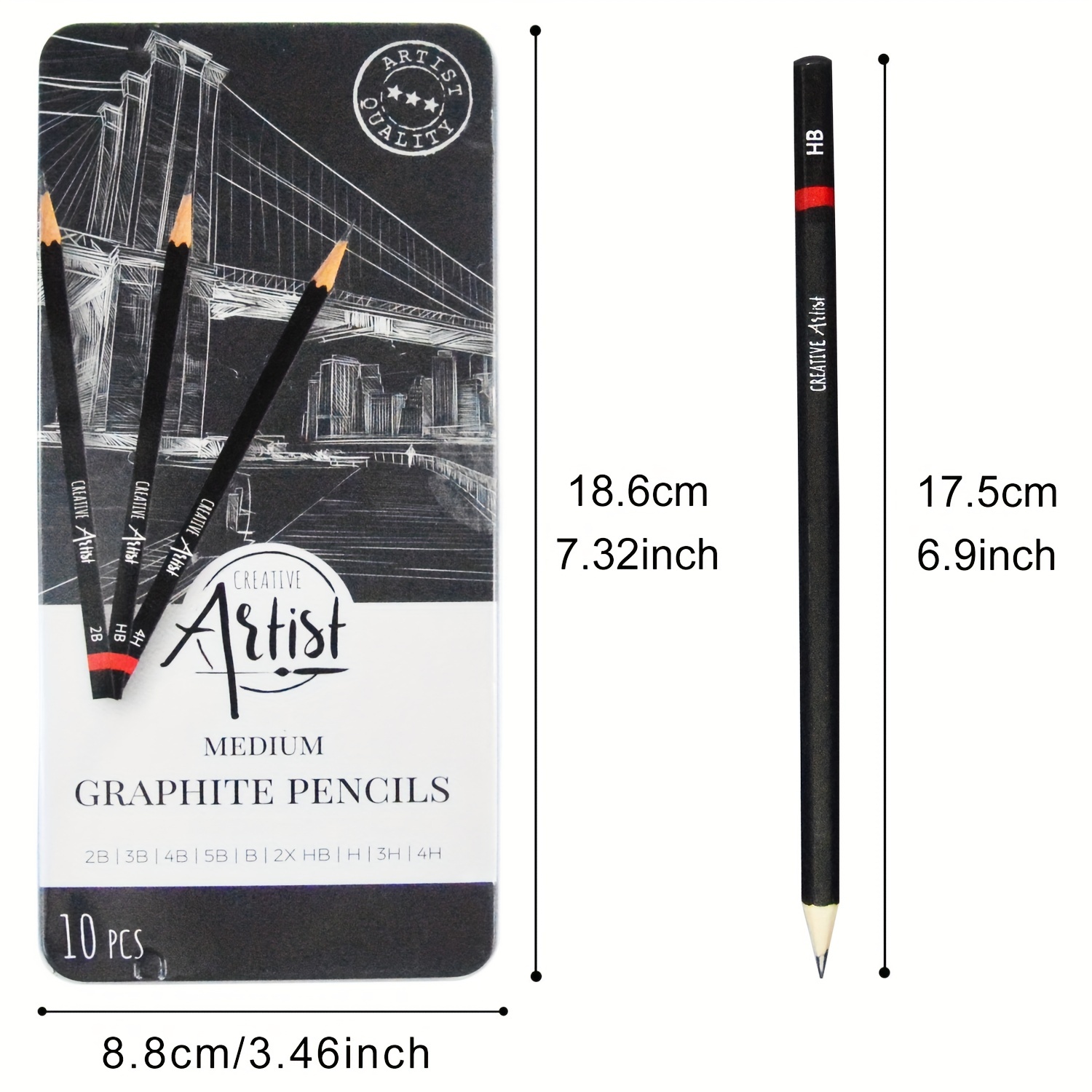 APSARA HB Drawing Pencils ( Pack of 10 Pencils )