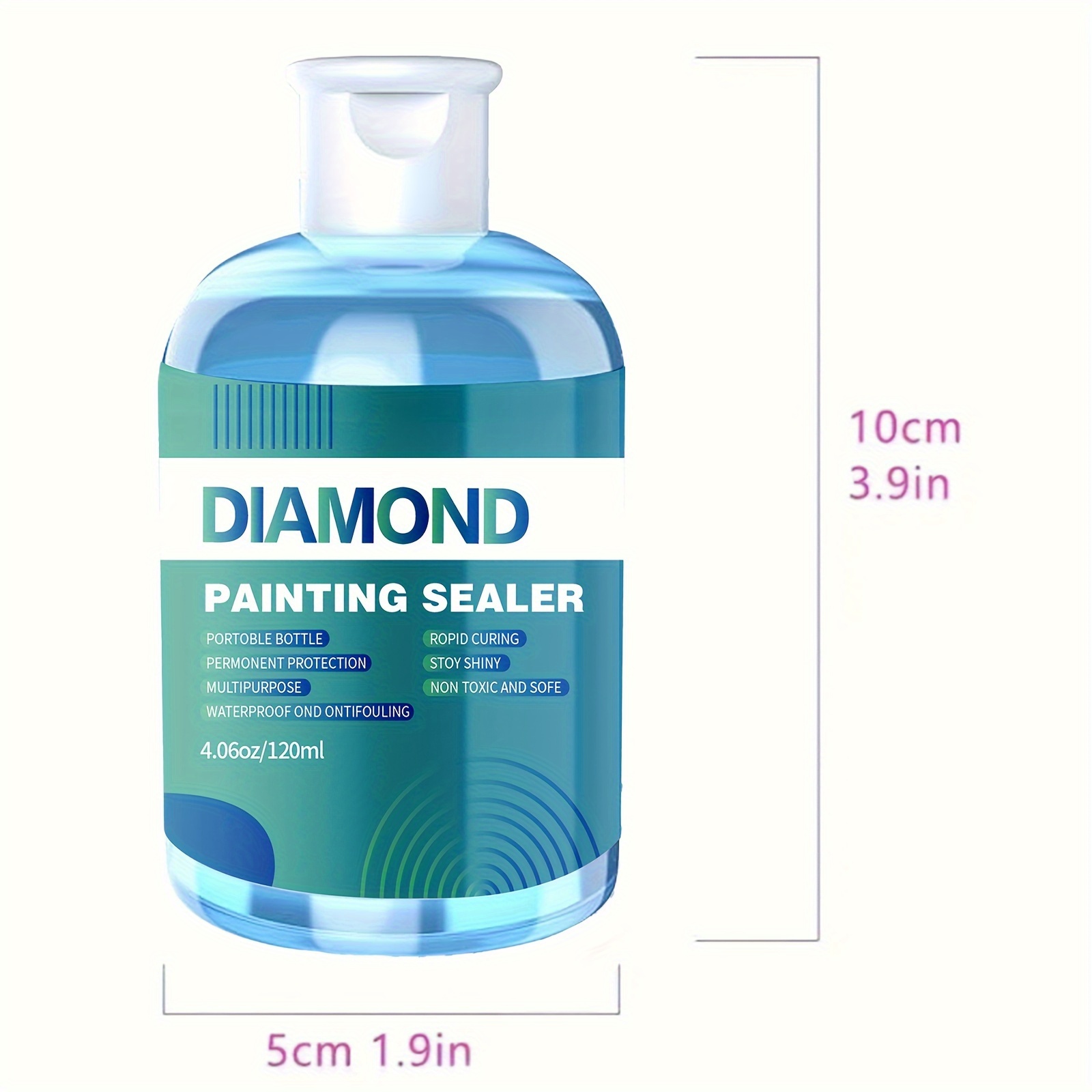  Diamond Painting Sealer, 4 OZ 120ML Permanent Hold &  Transparent Sealer for Diamond Painting and Puzzle Glue, DIY Fixing &  Sealing Painting Accessories : Arts, Crafts & Sewing