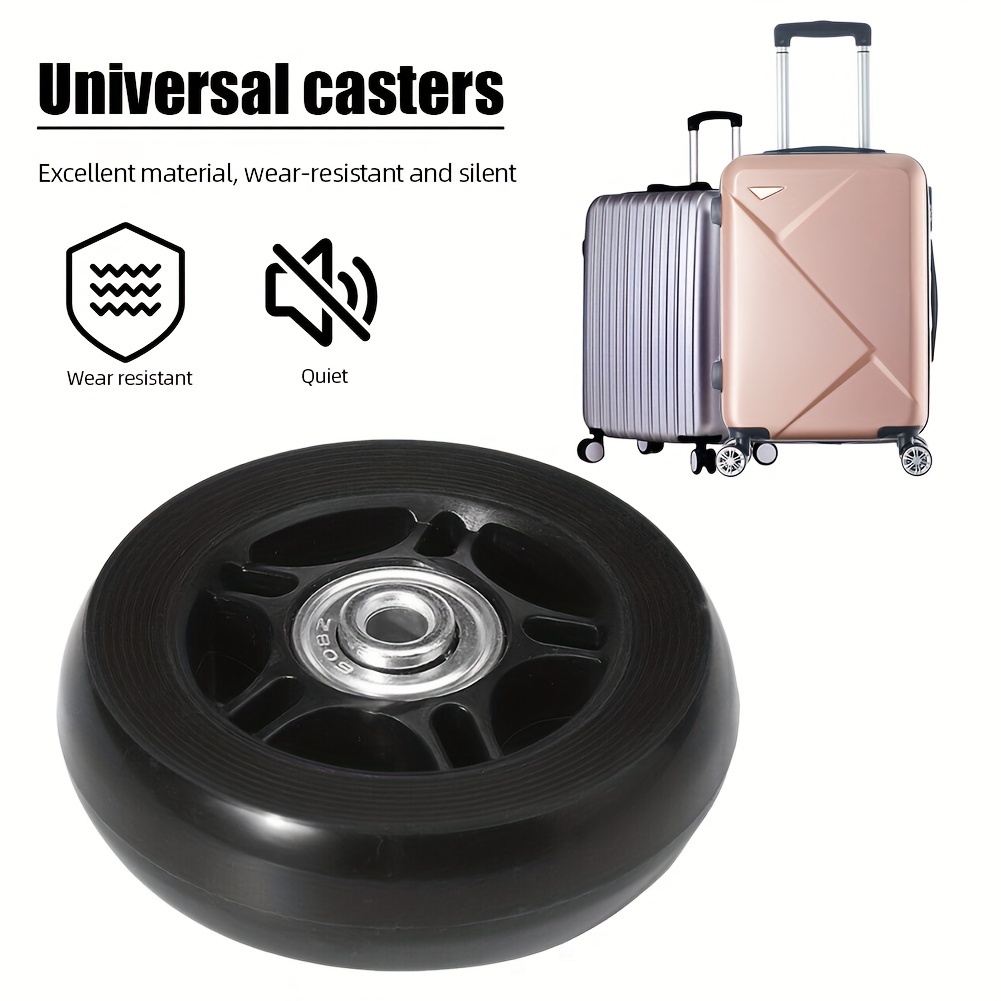 Juego de 2 ruedas de repuesto para maleta, ruedas giratorias de repuesto  para maletas de viaje, rodamientos de plástico para kits de equipaje,  paquete