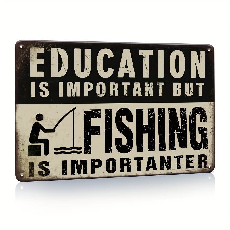 teer Retro Vintage Funny Fishing Signs for Man Cave,giftss for men who love  to fish Metal Signs for Garage,Vintage Signs For Bedroom,21st 30th 40th  50th 60th Father's day Gifts for Dad 30 *