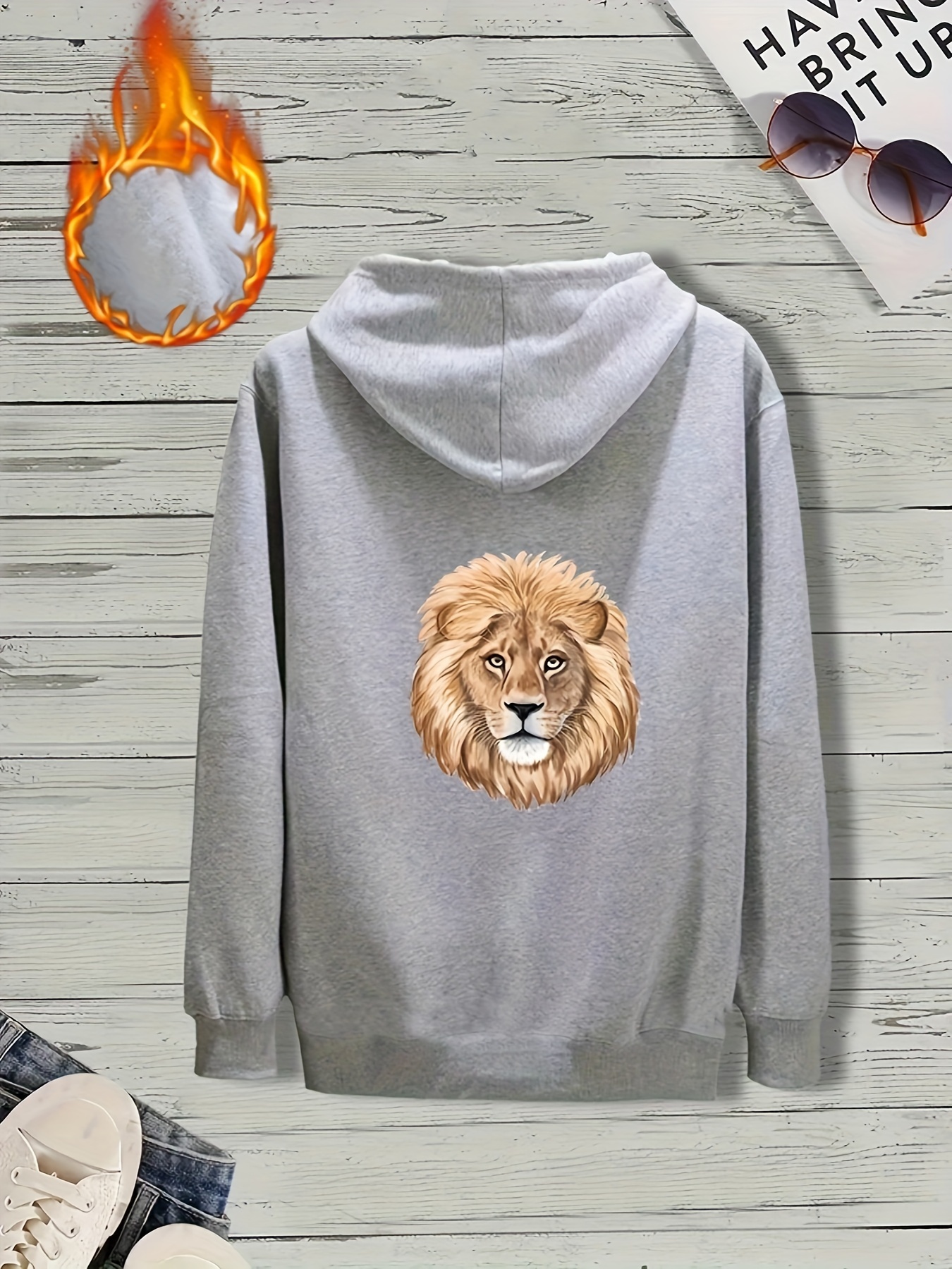 Lion printed shop jacket