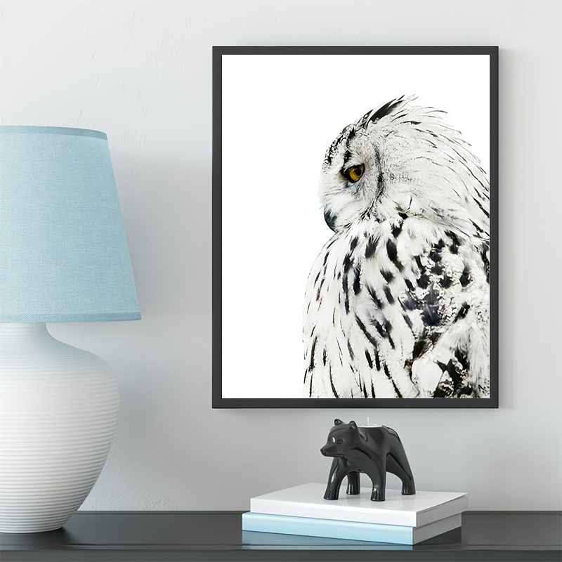 Scandinavian Animal Owl Realistic Canvas Wall Art Famous - Temu