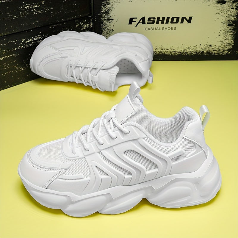 Men's Trendy Breathable Wear-resistant Chunky Sneakers For Jogging Gym