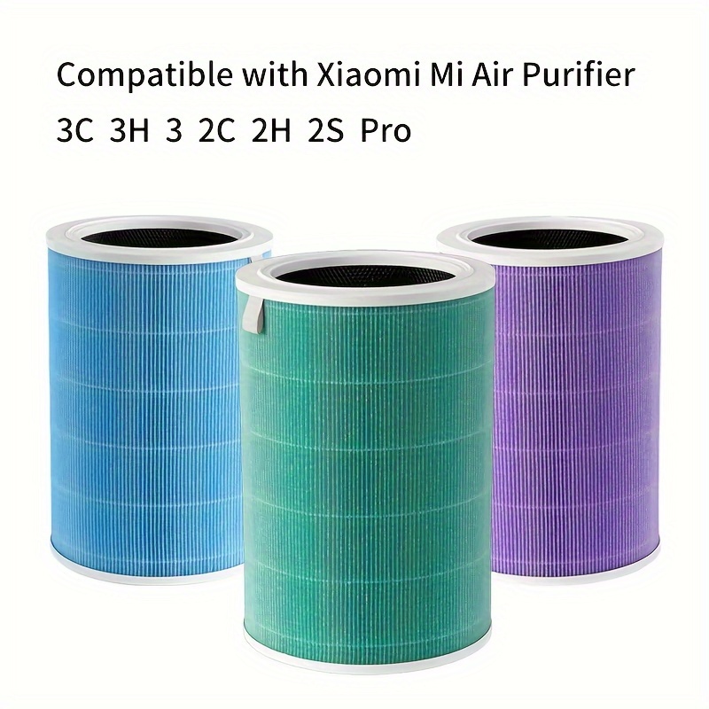 PUREBURG Replacement True HEPA Filter Compatible with Xiaomi Mi Air  Purifier 3C 3H 3, 2C 2H 2S, Pro, Part Number M8R-FLH,H13 4-Stage Filtration