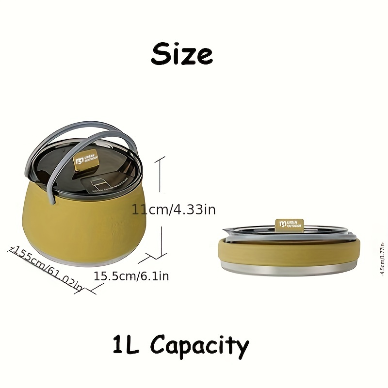 Lightweight Aluminum Alloy Camping Kettle - Portable Teapot With Silicon  Handle For Outdoor Hiking & Tea/coffee - Temu