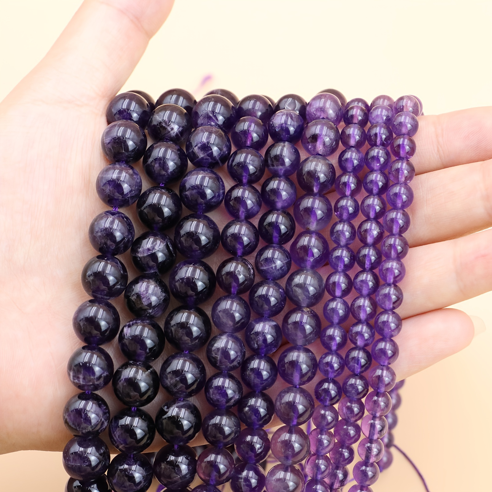 Natural High Round Amethyst Loose Beads