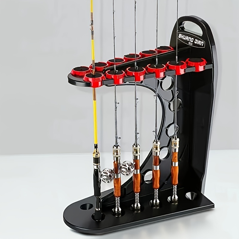 Buy OJPLAND Rotatable Pulley Fishing Rod Rack Organizer Holder, Vertical Fish  Pole Storage Ground Display Stand with Wheels , Hold Up To 15 Slots Fishing  Pole Rack Online at desertcartOMAN