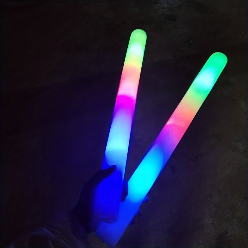 10Pcs LED Foam Sticks Light Up Stick Party Favors with 3 Modes