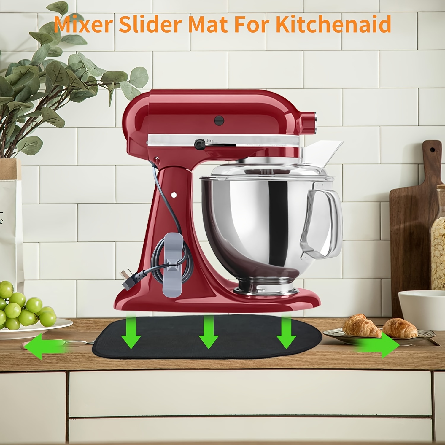 Bamboo Mixer Slider Compatible with Kitchen aid Bowl Lift 5-8 Qt Stand Mixer