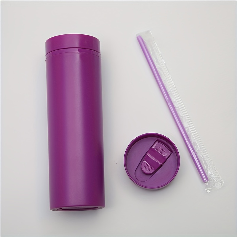 Skinny Acrylic Tumbler With Lid And Straw, Matte Pastel Colored Reusable Plastic  Cups, Bpa Free, - Temu