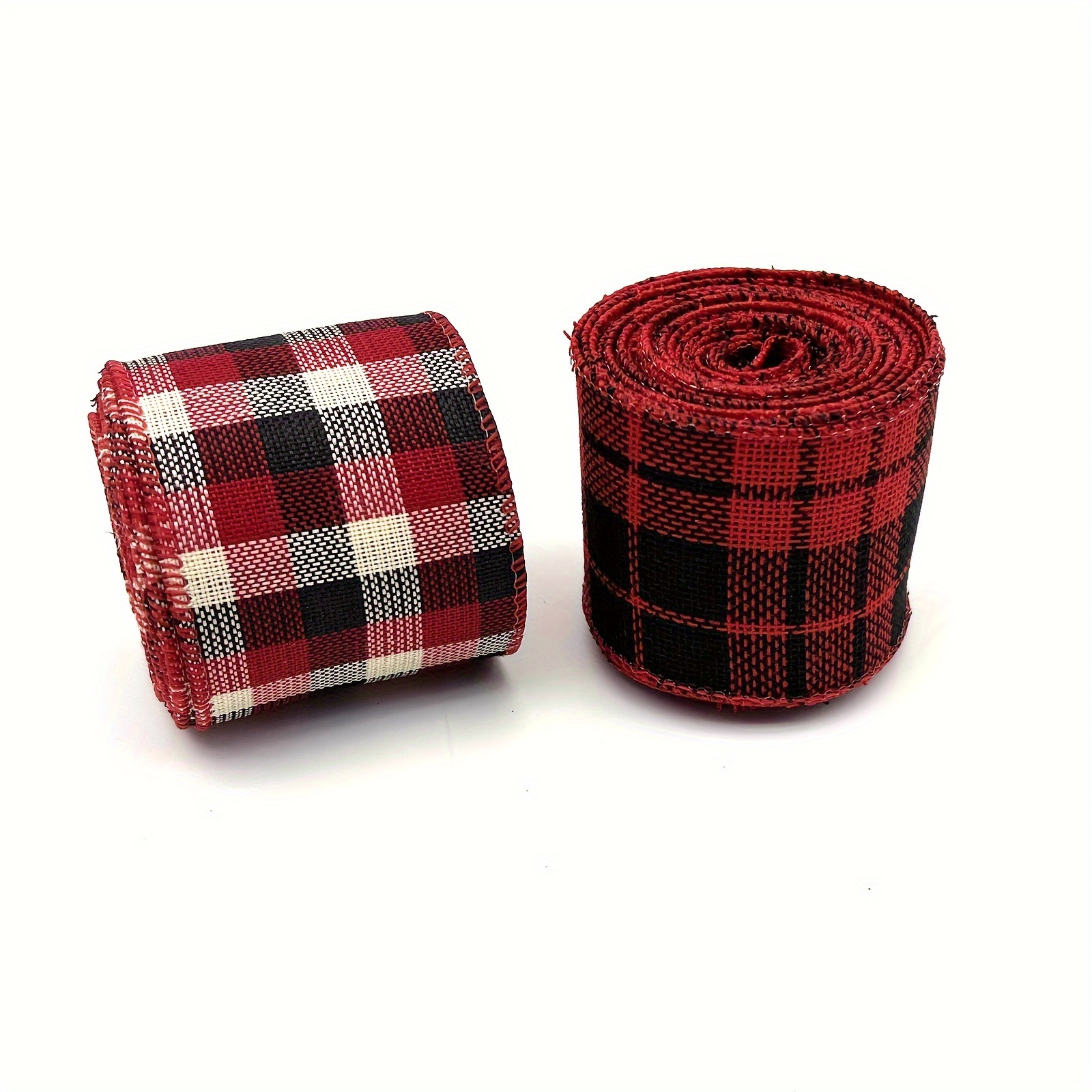 Red and White Gingham Ribbon, 5/8 x 25Yd Roll Picnic Craft Ribbon Red  Buffalo Ribbon for Crafts Hair Accessories Craft and Christmas Gift