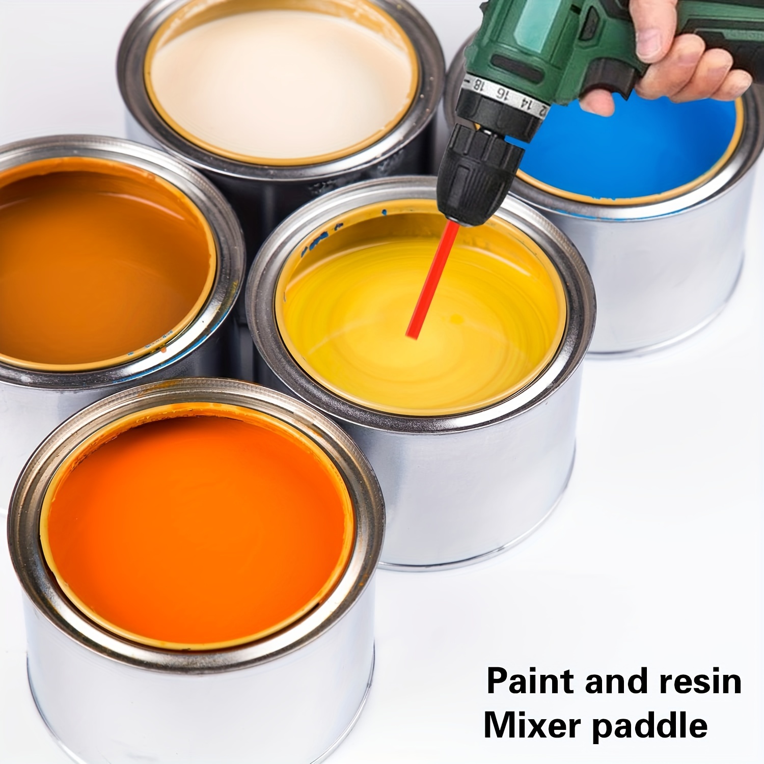 Resin Mixer Epoxy Mixer Paddles 4 Reusable Reusable Paint - Temu