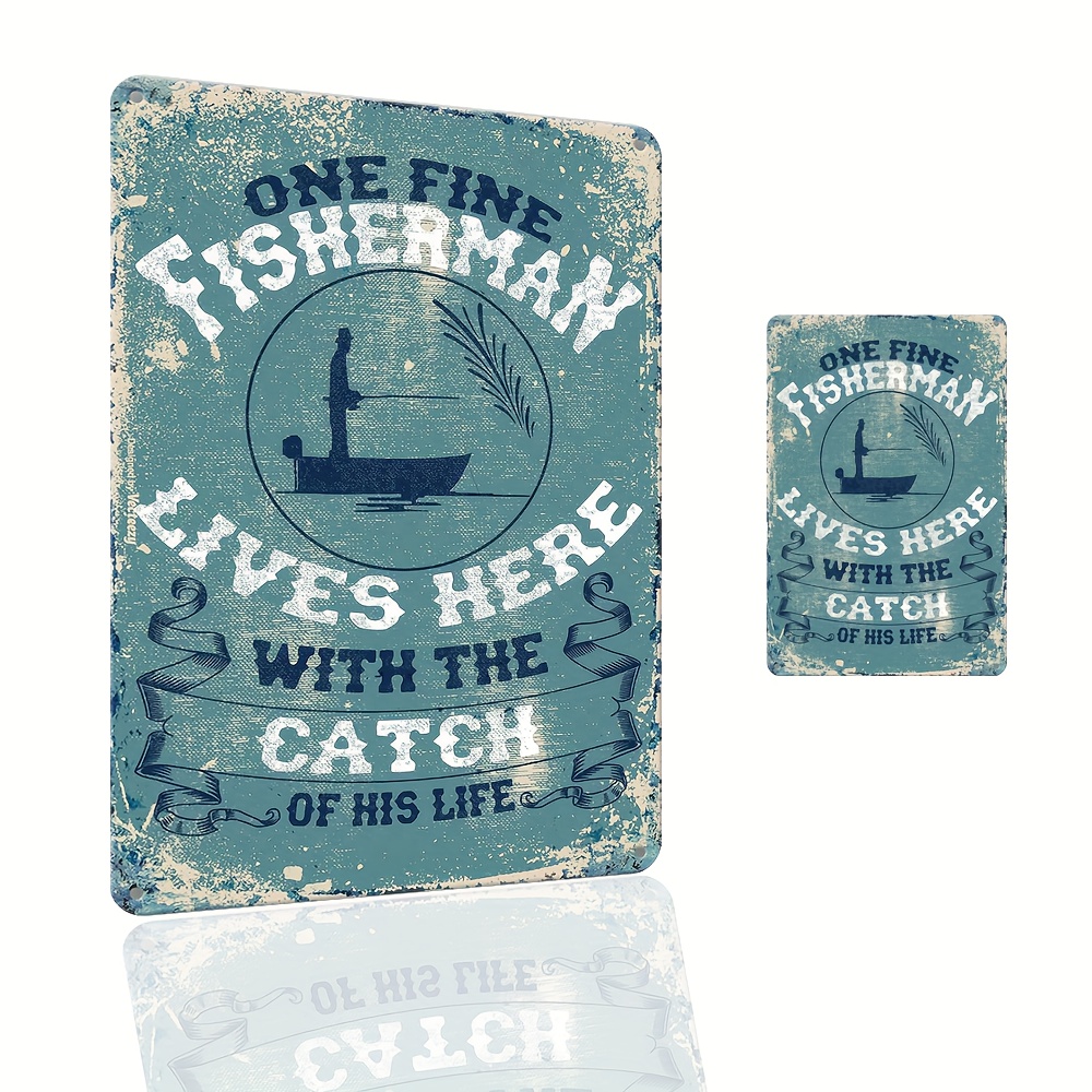 Fishing Decor Vintage Fishing Tin Signs Fishing Wall Art - Temu