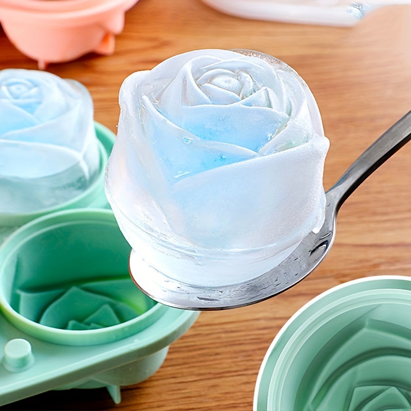 1PC-3D Rose Ice Molds , Large Ice Cube Trays, Make 4 Giant Cute