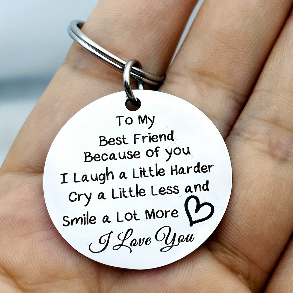 Friendship Gifts Best Friend Keychain For Men, Thank You For The Gift Best  Friend Soulmate Keychain, Thank You Gift For A Friend, Birthday Christmas G