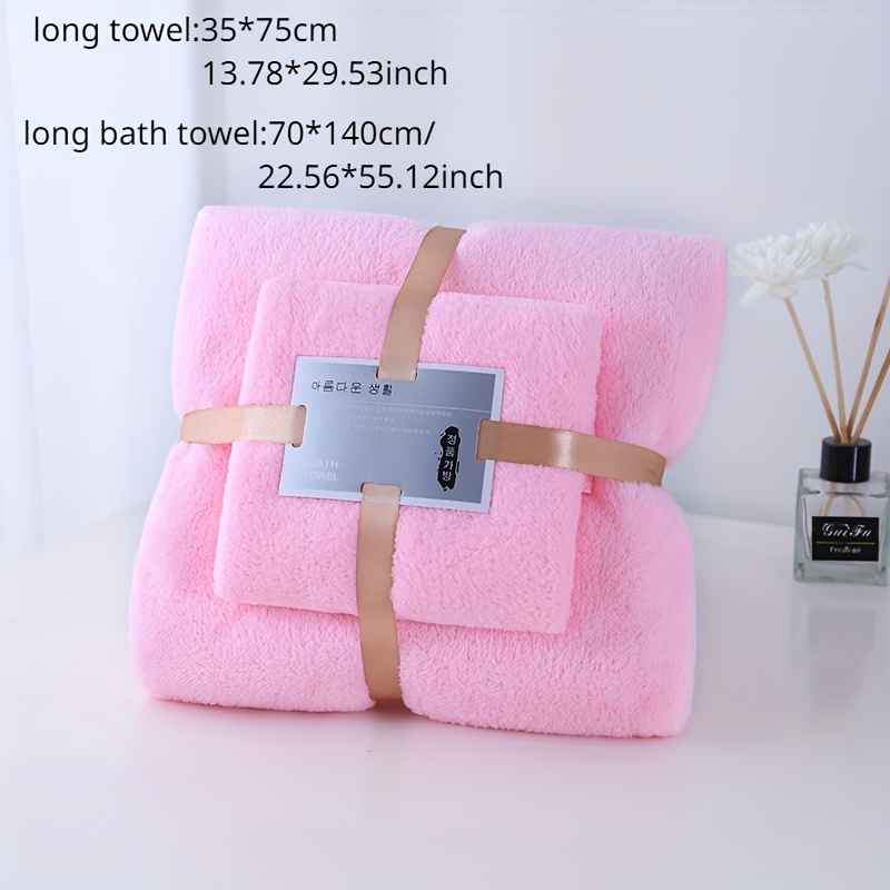 Bath Towel Set Quick Drying Coral Fleece Highly Absorbent - Temu