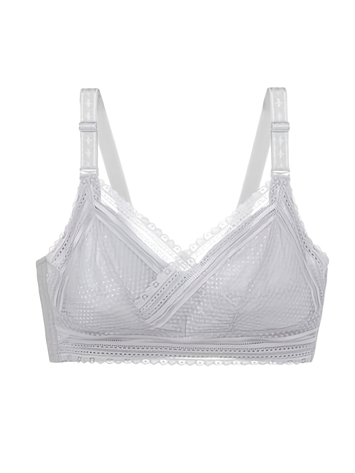 Floral Lace Wireless Bralettes Comfy Breathable Wide Straps - Temu Canada