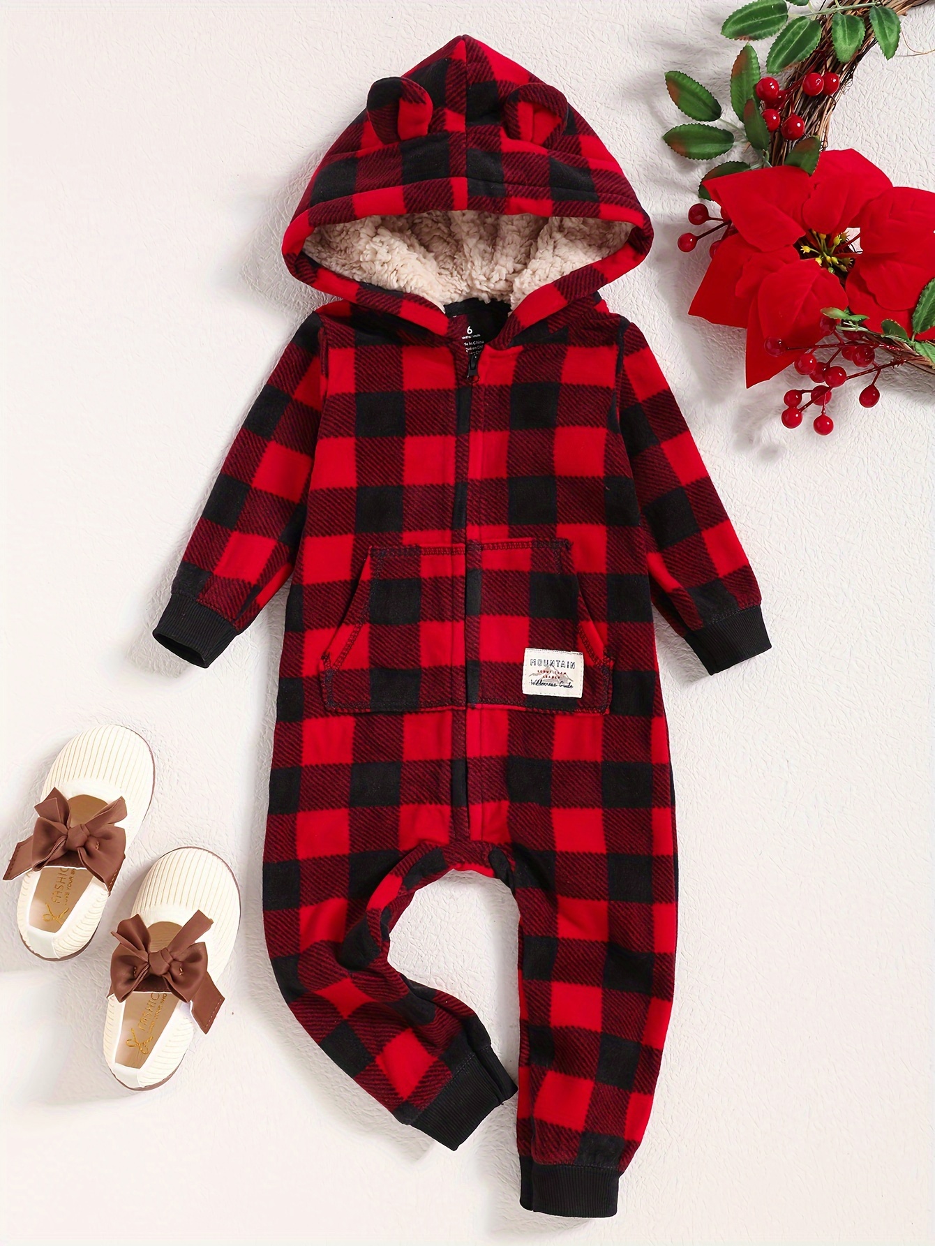 Baby boy 2024 plaid onesie