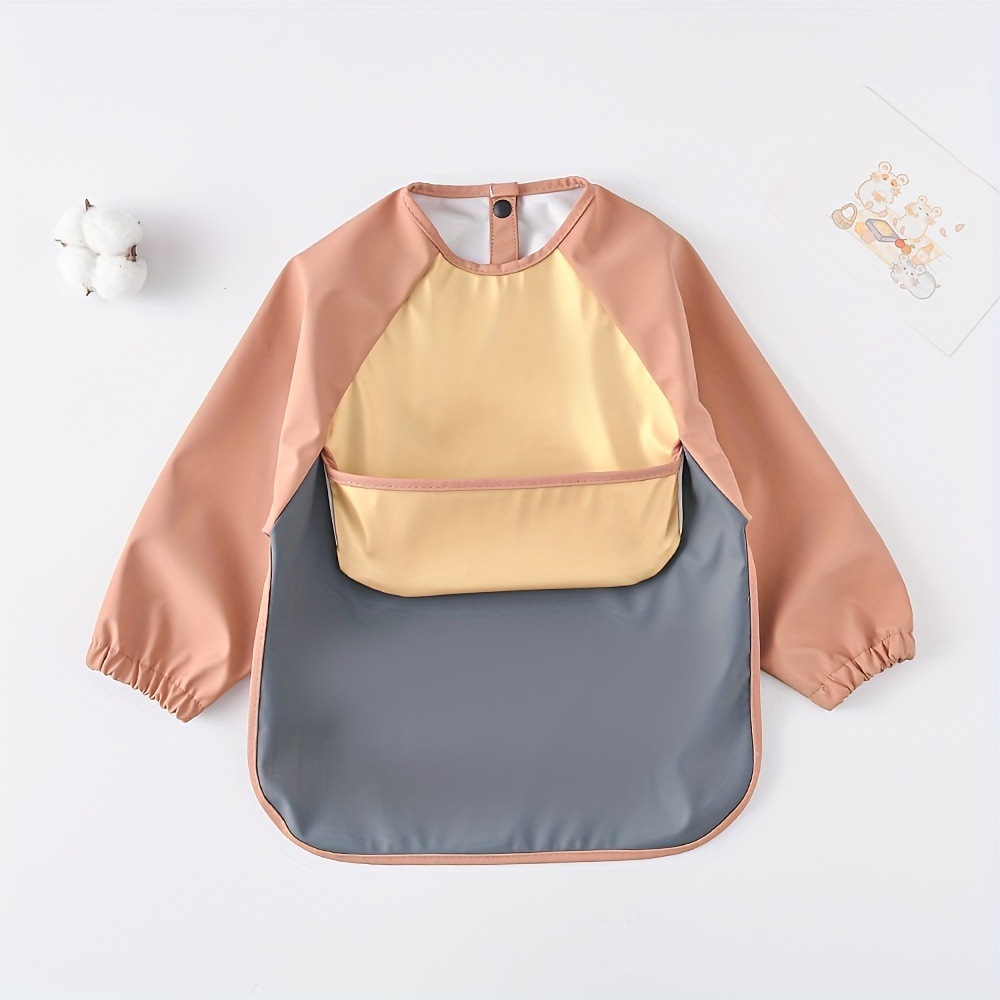 Long-sleeved PU Feeding Bib - Image 2