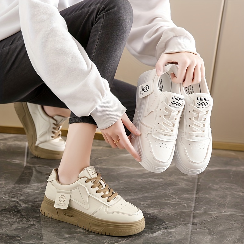 Women's Sneaker Comfort Lace-Up Platform Wedgie Shoes Lightweight