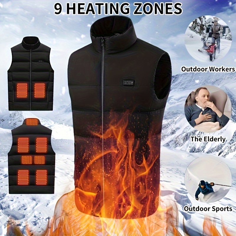 Veste chauffante pour hommes Chauffant Sweat à capuche Manteau Chauffage  Vêtements chauds USB Charge Corps électrique Chauffe-corps