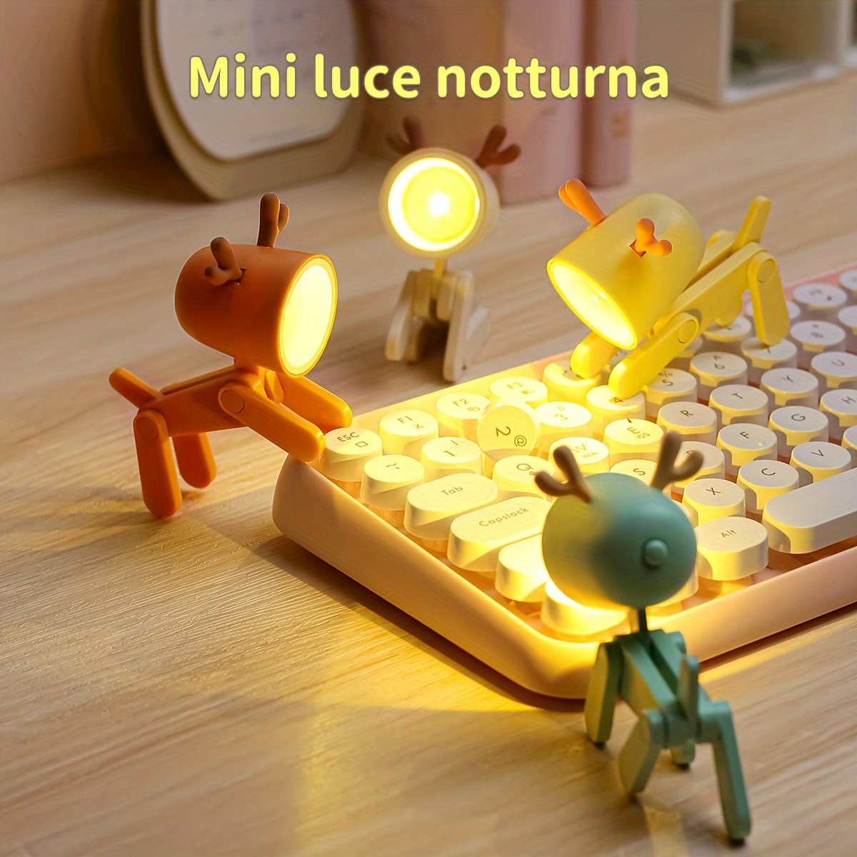 Mini Carino Animale Domestico Cane Cervo Designer Led Luce - Temu Italy