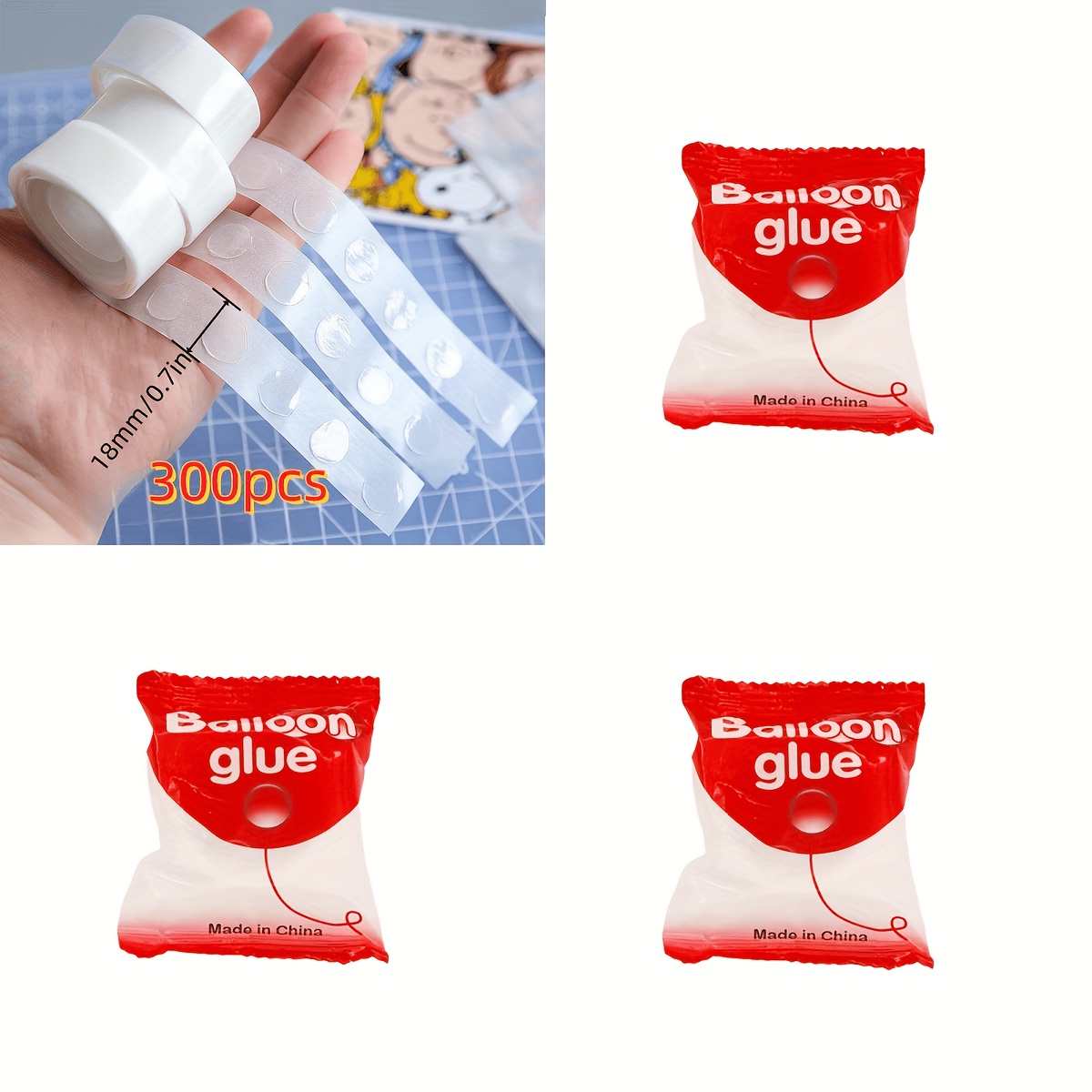 600 Pcs Double-sided Dispensing Adhesive Dots Wall Sticky for