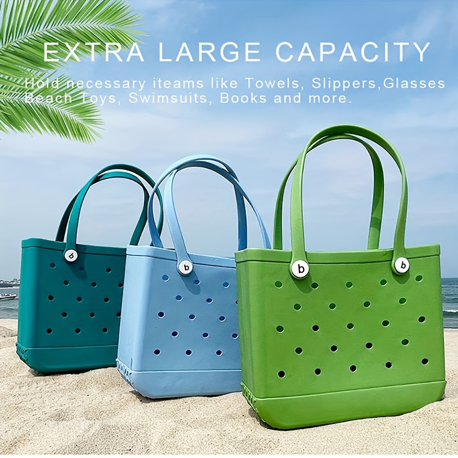  Beach Bag Rubber Tote Bag, Waterproof Sandproof