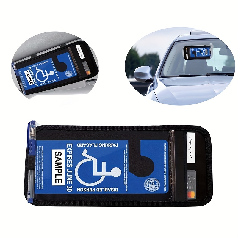 4 PACKS Handicap-Parkausweis-Halter-Abdeckung Behindertenparkausweis Mit  Großem Haken Für Autos Ultra-transparente Schutzhülle