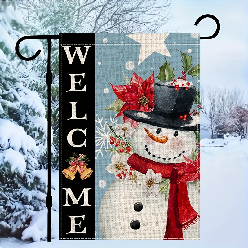 Drapeau décoratif jour de neige et cardinaux - Drapeaux décoratifs -  Briarwood lane