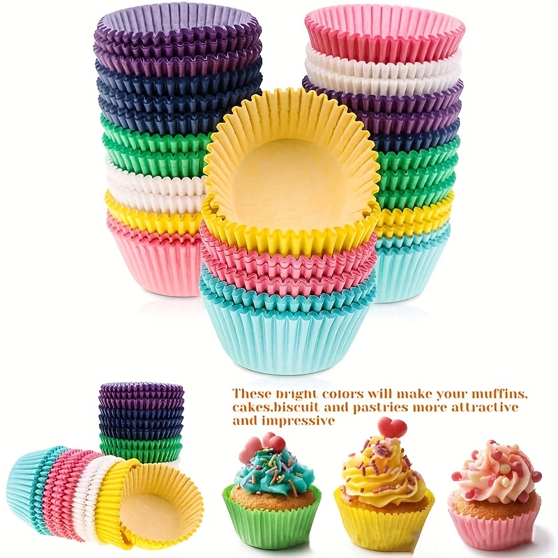 Mini Colorful Chocolate Paper Cake Cupcake Liners Baking - Temu