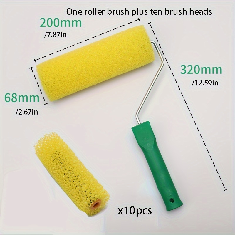 Sponge Paint Roller Three Different Sizes Large Medium - Temu