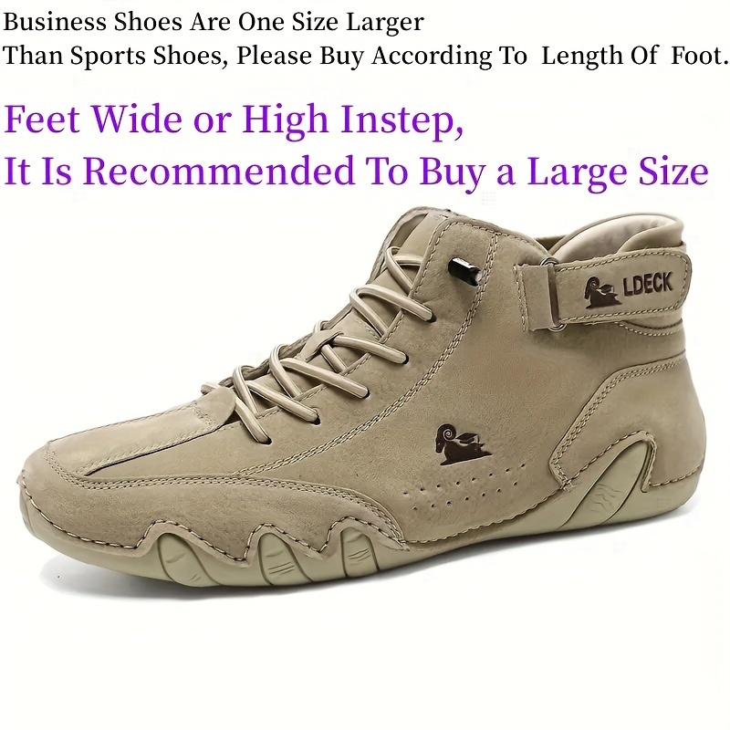 Men's Breathable Leather Business Sneakers Boots