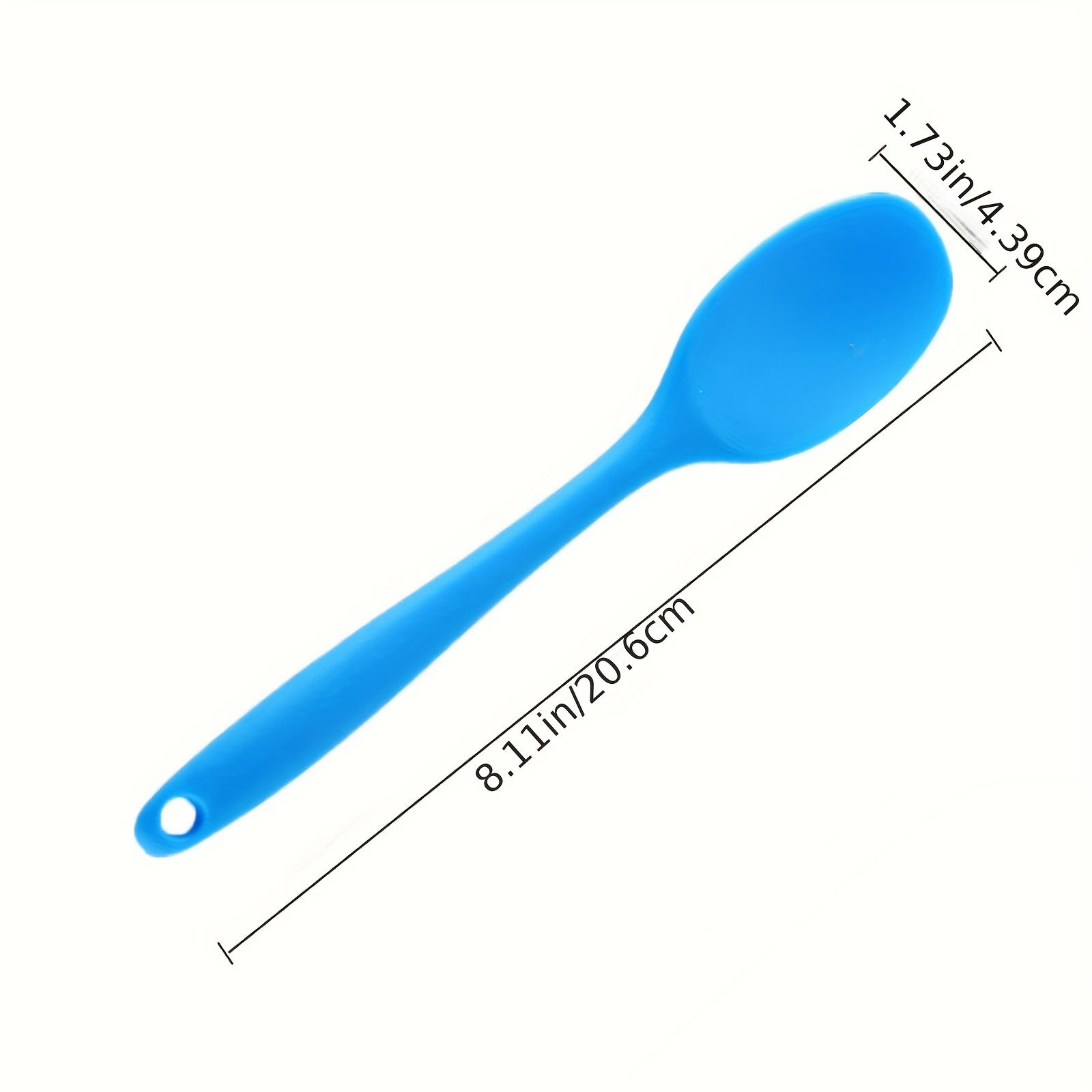 4 Pieces Silicone Mixing Spoon Heat Resistant Basting Spoon Utensil Spoon  Non-stick Spoon for Mixing, Baking, Serving and Stirring