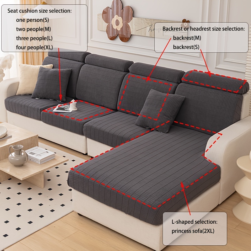 Stretch Sofa Seat Cushion Cover Couch Covers Furniture Protector (Sofa, Coffee)