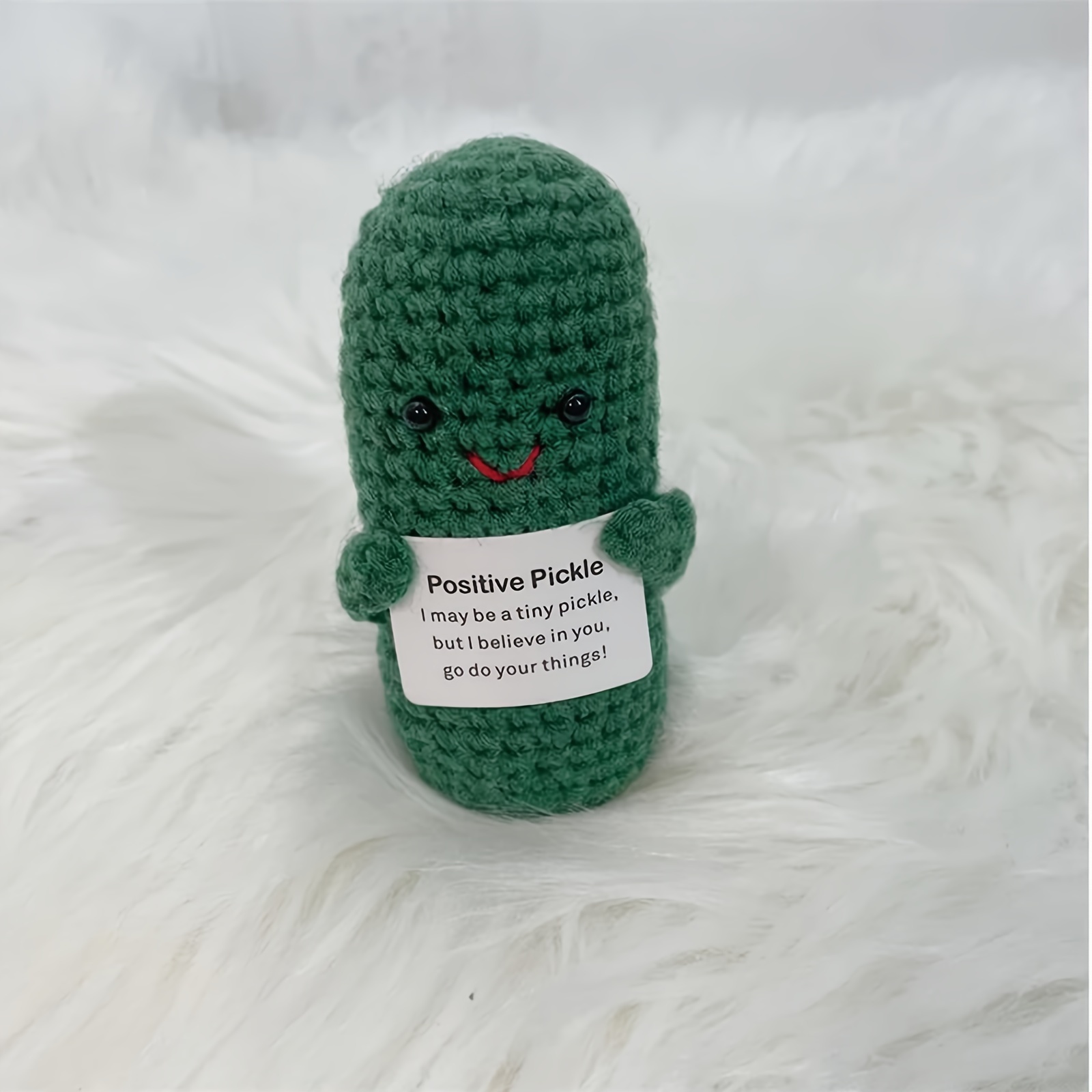 Funny Positive Potato Cute Wool Knitting Doll Positive Card - Temu