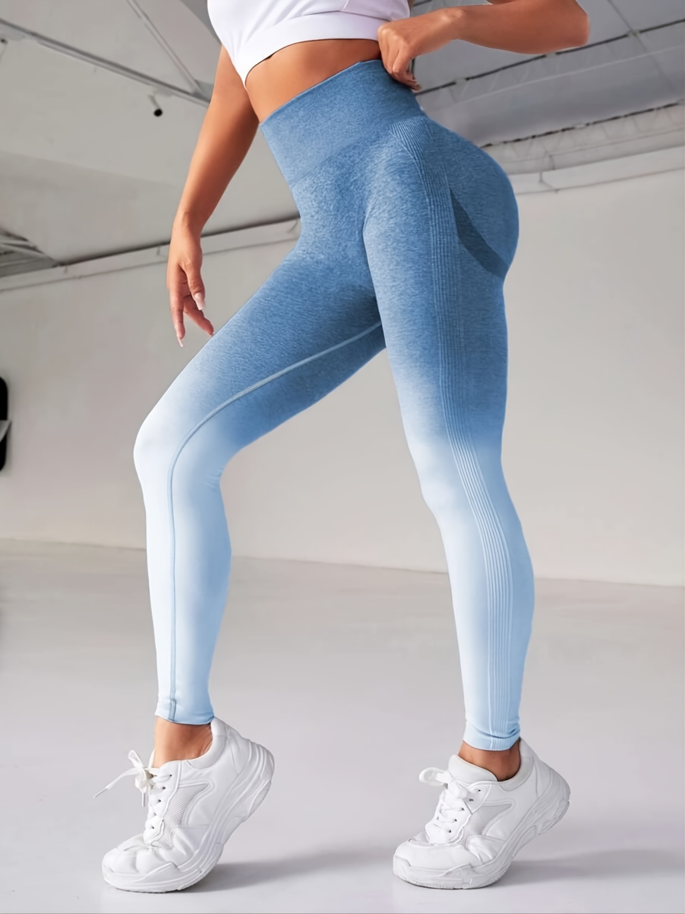 Ombre Print Wideband Leggings Women Perfect Fitness Running - Temu